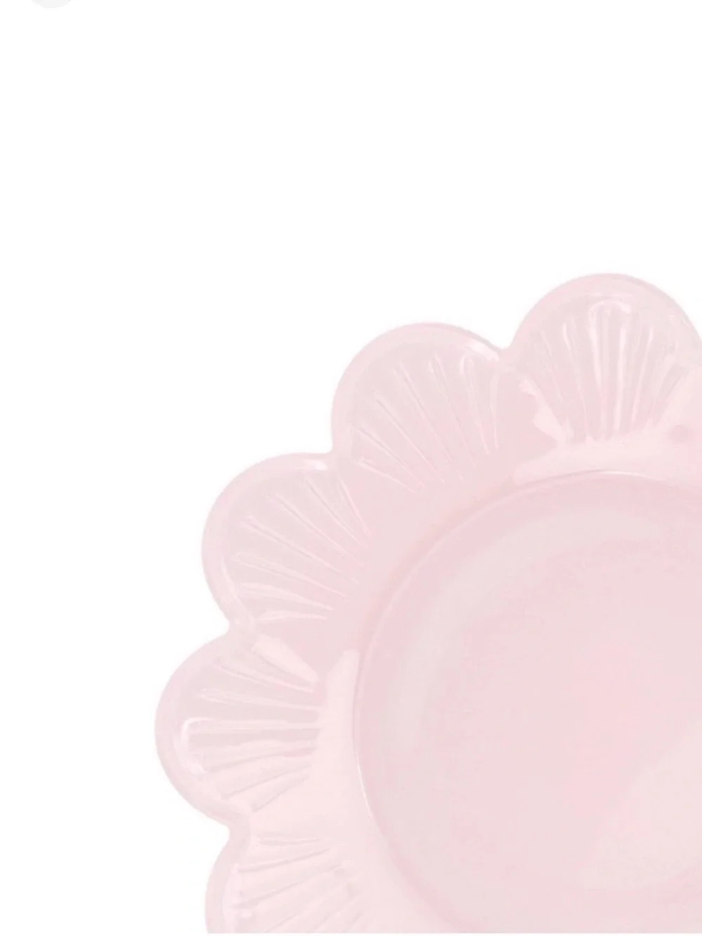 New Target Bullseye Playground Set of 2 Pink Glass Flower-Shaped Plates Spring